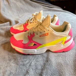 Adidas Pink and Yellow Sneakers